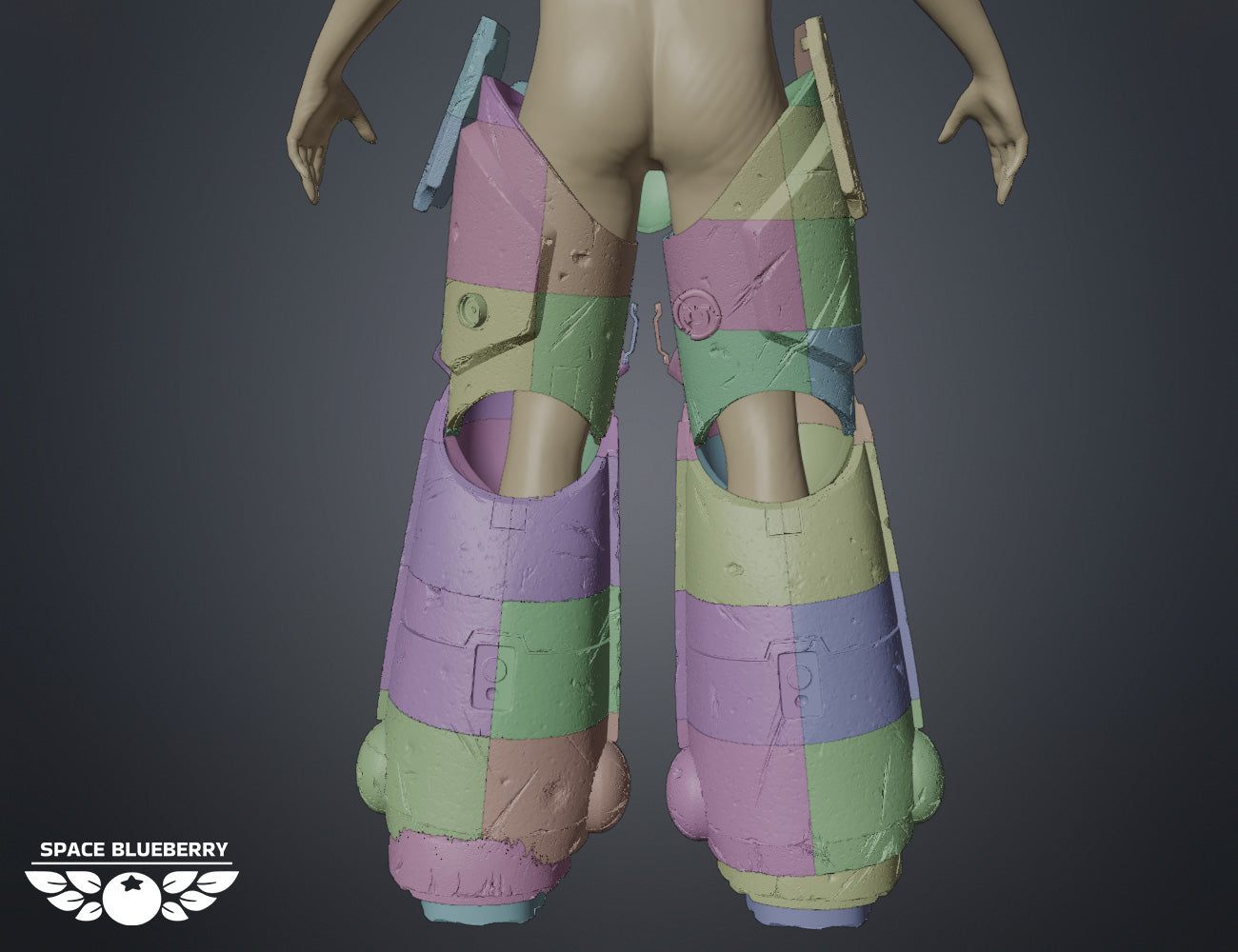 Space Blueberry Leg Armor