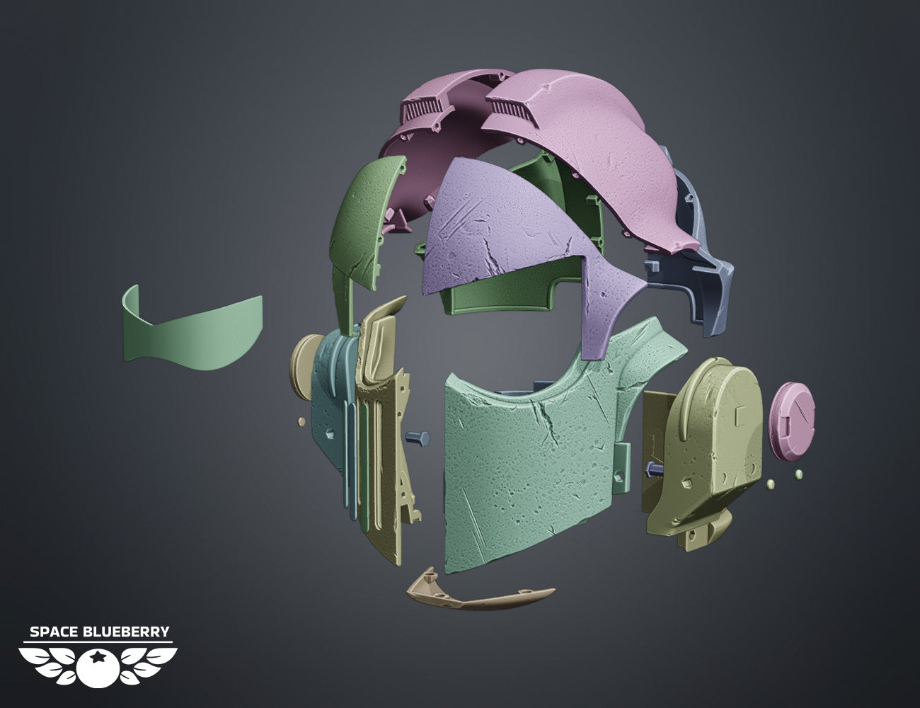 Space Blueberry Bulwark Helmet