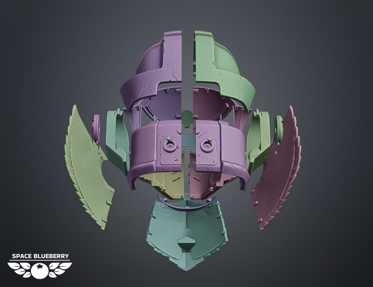 Space Blueberry Bulwark Relic Secundus Helmet