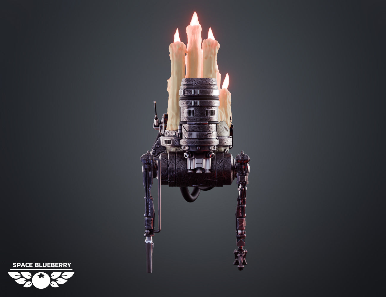 Servo Skull LED Candlelit Lantern