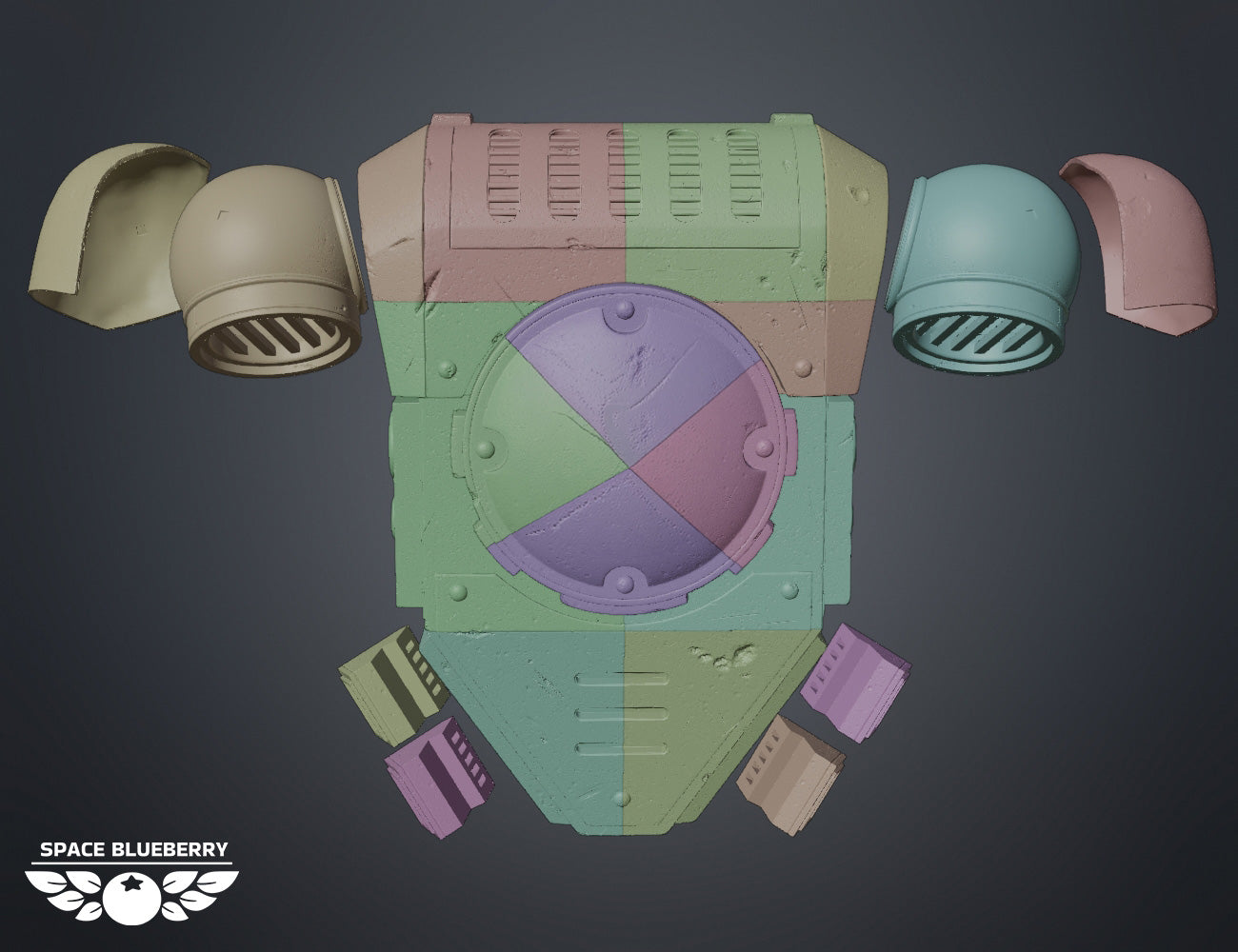 Space Blueberry Power Armor Set
