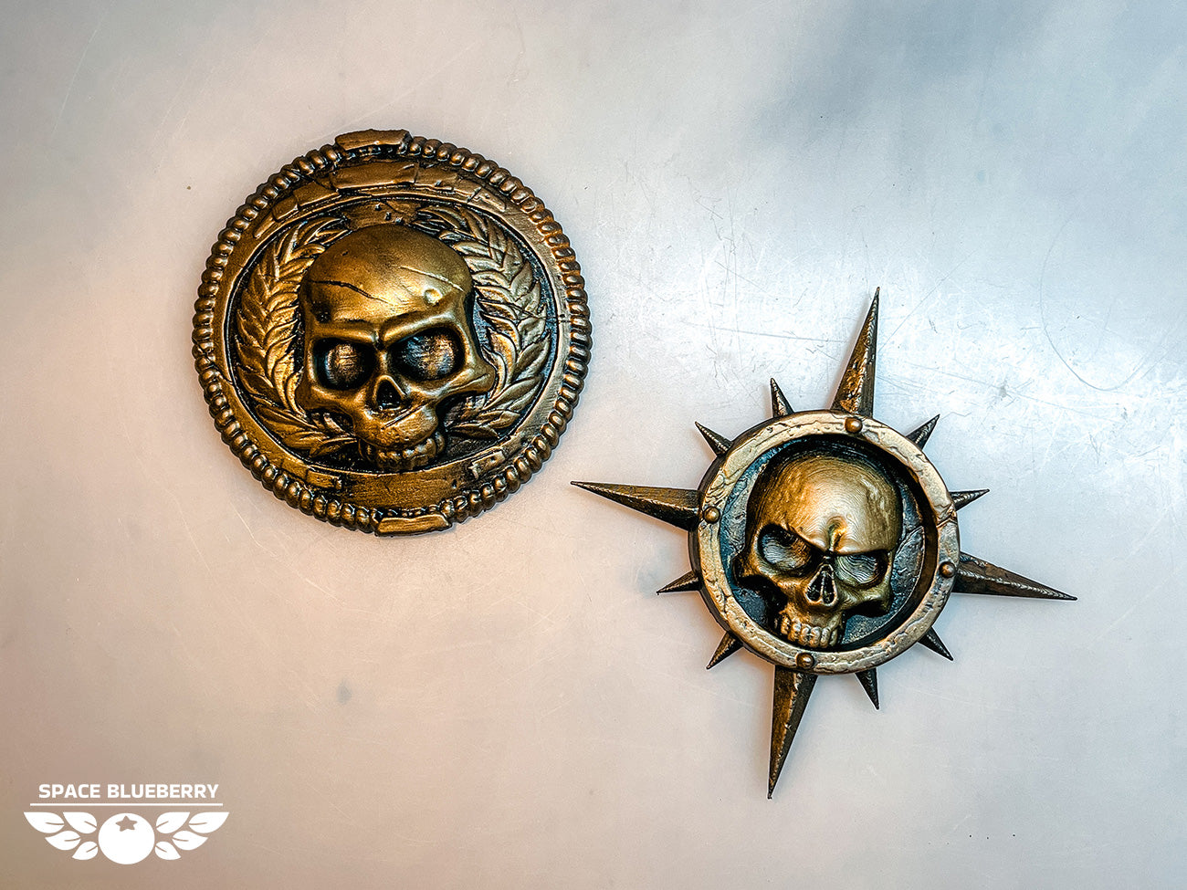 Space Blueberry Skull Badge