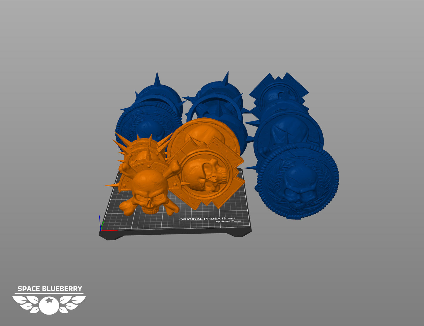 Space Blueberry Emblem Badges