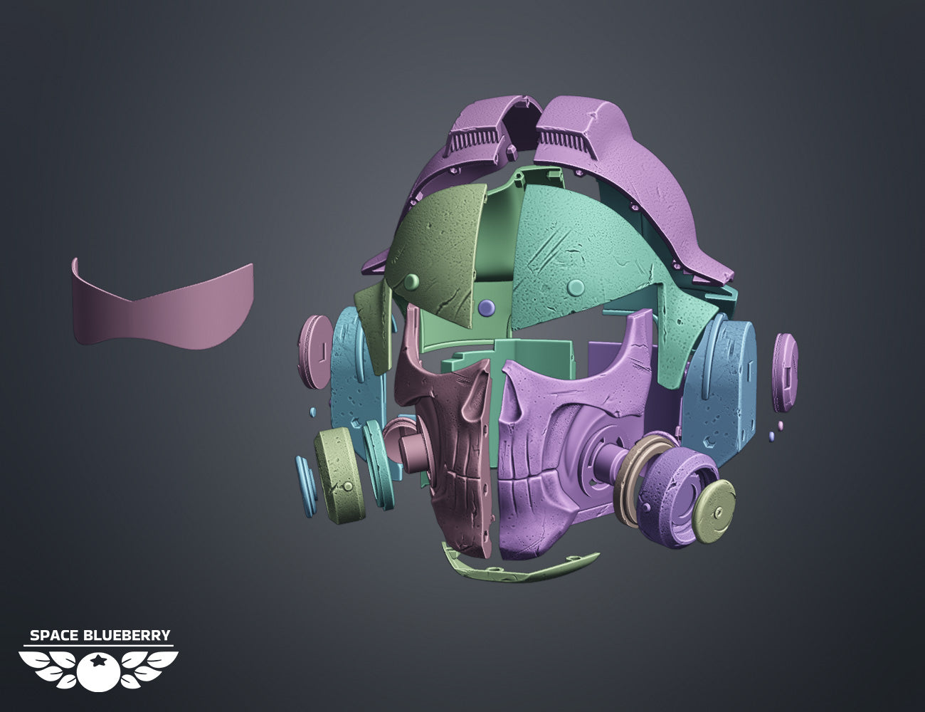 Space Blueberry Vanguard Phobos Helmet
