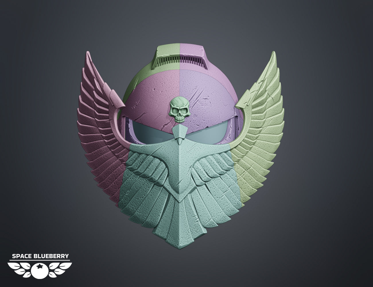 Space Blueberry Bulwark Relic Secundus Helmet