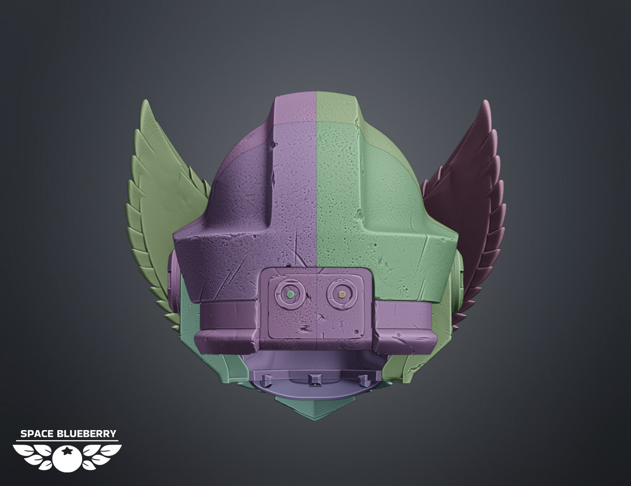 Space Blueberry Bulwark Relic Secundus Helmet